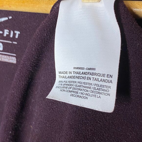 Comfy Cozy Fleece Lined Eggplant Purple Nike Active Wear Women’s Jacket 3XL - Picture 8 of 8